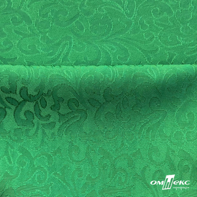 Ткань жаккард королевский, 100% полиэстр 180 г/м 2, шир.150 см, цв-зеленый - купить в Барнауле. Цена 293.39 руб.