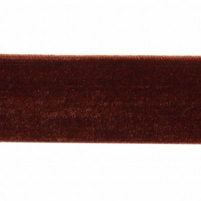 Лента бархатная нейлон, шир.25 мм, (упак. 45,7м), цв.120-шоколад - купить в Барнауле. Цена: 981.09 руб.