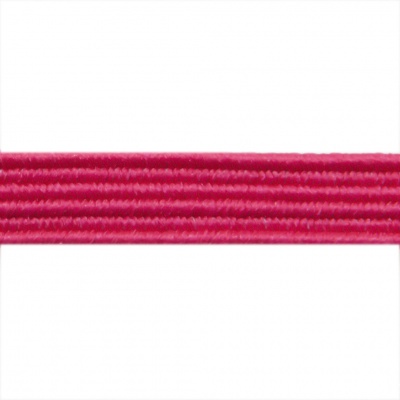 Резиновые нити с текстильным покрытием, шир. 6 мм ( упак.30 м/уп), цв.- 84-фуксия - купить в Барнауле. Цена: 155.22 руб.