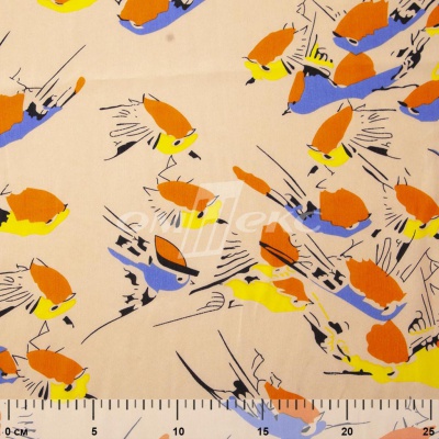 Плательная ткань "Софи" 14.1, 75 гр/м2, шир.150 см, принт птицы - купить в Барнауле. Цена 241.49 руб.