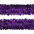 Тесьма с пайетками 12, шир. 30 мм/уп. 25+/-1 м, цвет фиолет - купить в Барнауле. Цена: 1 098.48 руб.