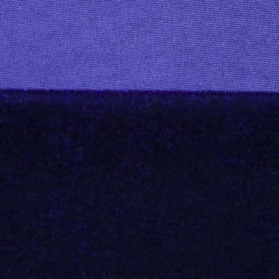 Бархат стрейч №14, 240 гр/м2, шир.160 см, (2,6 м/кг), цвет т.синий - купить в Барнауле. Цена 740.88 руб.