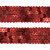 Тесьма с пайетками 3, шир. 20 мм/уп. 25+/-1 м, цвет красный - купить в Барнауле. Цена: 778.19 руб.
