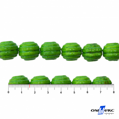 0309-Бусины деревянные "ОмТекс", 16 мм, упак.50+/-3шт, цв.019-зеленый - купить в Барнауле. Цена: 62.22 руб.
