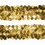 Тесьма с пайетками D16, шир. 30 мм/уп. 25+/-1 м, цвет золото - купить в Барнауле. Цена: 1 087.39 руб.