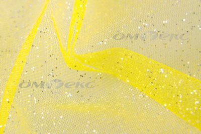 Сетка Глиттер, 40 гр/м2, шир.160см, цвет жёлтый - купить в Барнауле. Цена 163.01 руб.