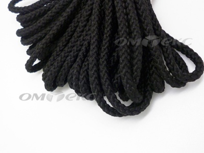 Шнур В-035 4 мм круп.плетение 100 м черный - купить в Барнауле. Цена: 156.40 руб.