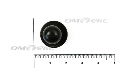Пуговица поварская "Пукля", 10 мм, цвет чёрный - купить в Барнауле. Цена: 2.03 руб.