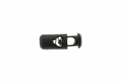 8108 Фиксатор пластиковый "Бочонок", 20х8 мм, цвет чёрный - купить в Барнауле. Цена: 1.31 руб.