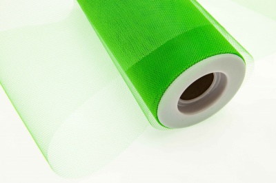 Фатин в шпульках 16-146, 10 гр/м2, шир. 15 см (в нам. 25+/-1 м), цвет зелёный - купить в Барнауле. Цена: 100.69 руб.