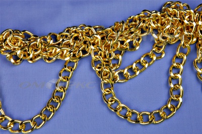Цепь металл декоративная №11 (17*13) золото (10+/-1 м)  - купить в Барнауле. Цена: 1 341.87 руб.