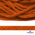Шнур плетеный d-6 мм, 70% хлопок 30% полиэстер, уп.90+/-1 м, цв.1066-апельсин - купить в Барнауле. Цена: 588 руб.
