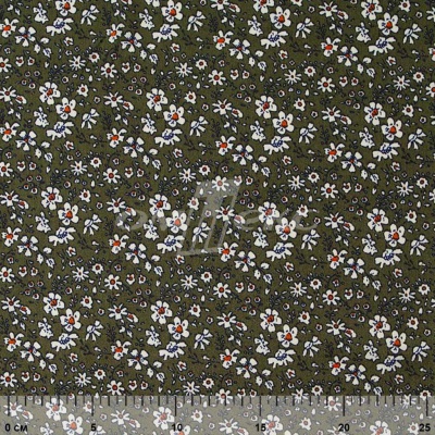 Плательная ткань "Фламенко" 11.2, 80 гр/м2, шир.150 см, принт растительный - купить в Барнауле. Цена 259.21 руб.