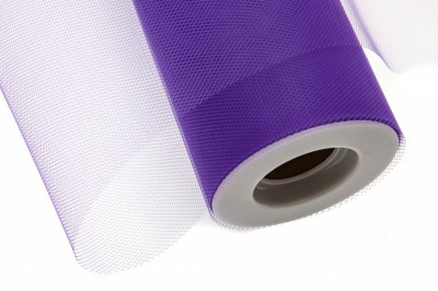 Фатин в шпульках 16-85, 10 гр/м2, шир. 15 см (в нам. 25+/-1 м), цвет фиолетовый - купить в Барнауле. Цена: 100.69 руб.