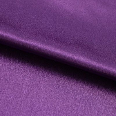 Поли креп-сатин 19-3536, 125 (+/-5) гр/м2, шир.150см, цвет фиолетовый - купить в Барнауле. Цена 155.57 руб.
