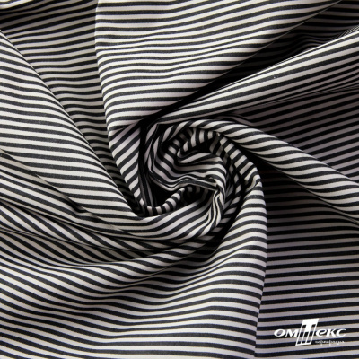 Ткань сорочечная Полоска Кенди, 115 г/м2, 58% пэ,42% хл, шир.150 см, цв.6-черный, (арт.110) - купить в Барнауле. Цена 306.69 руб.