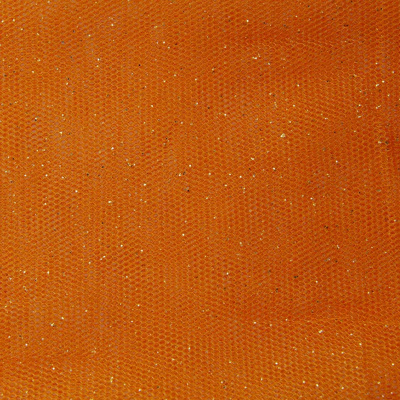 Сетка Глиттер, 24 г/м2, шир.145 см., оранжевый - купить в Барнауле. Цена 117.24 руб.