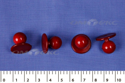 Пуговица поварская "Пукля", 10 мм, цвет красный - купить в Барнауле. Цена: 2.28 руб.