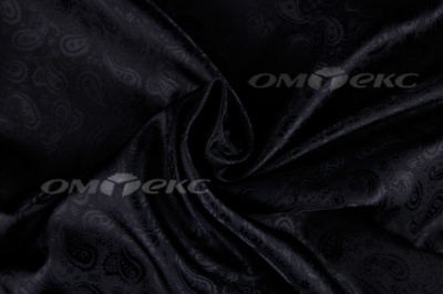 Ткань подкладочная жаккард Р14098, чёрный, 85 г/м2, шир. 150 см, 230T - купить в Барнауле. Цена 166.45 руб.