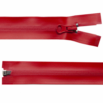 Молния водонепроницаемая PVC Т-7, 60 см, разъемная, цвет (820) красный - купить в Барнауле. Цена: 49.39 руб.