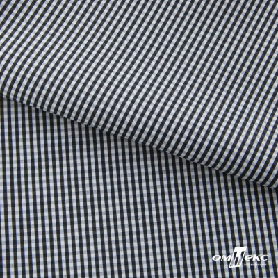 Ткань сорочечная Клетка Виши, 115 г/м2, 58% пэ,42% хл, шир.150 см, цв.6-черный, (арт.111) - купить в Барнауле. Цена 309.82 руб.