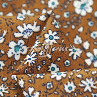 Плательная ткань "Фламенко" 11.1, 80 гр/м2, шир.150 см, принт растительный - купить в Барнауле. Цена 239.03 руб.