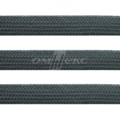 Шнур плетеный (плоский) d-12 мм, (уп.90+/-1м), 100% полиэстер, цв.272 - серый - купить в Барнауле. Цена: 8.62 руб.