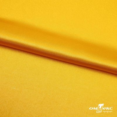 Поли креп-сатин 13-0859, 125 (+/-5) гр/м2, шир.150см, цвет жёлтый - купить в Барнауле. Цена 155.57 руб.