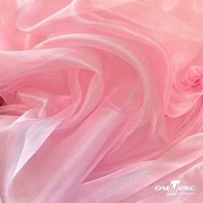 Ткань органза, 100% полиэстр, 28г/м2, шир. 150 см, цв. #47 розовая пудра - купить в Барнауле. Цена 86.24 руб.