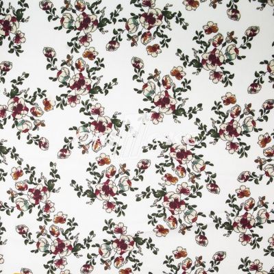 Плательная ткань "Фламенко" 23.1, 80 гр/м2, шир.150 см, принт растительный - купить в Барнауле. Цена 264.56 руб.