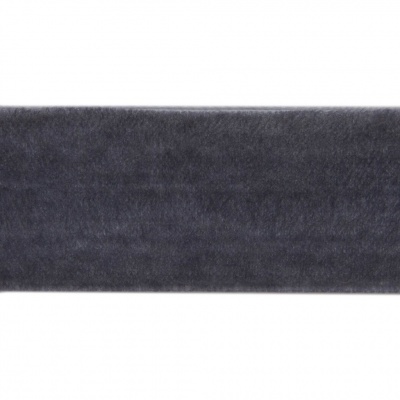 Лента бархатная нейлон, шир.25 мм, (упак. 45,7м), цв.189-т.серый - купить в Барнауле. Цена: 981.09 руб.