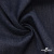 Ткань костюмная "Джинс" с начесом, 320 г/м2, 80% хлопок 20%полиэстер, шир. 160 см, т.синий - купить в Барнауле. Цена 492.24 руб.
