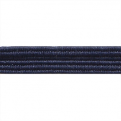 Резиновые нити с текстильным покрытием, шир. 6 мм ( упак.30 м/уп), цв.- 117-т.синий - купить в Барнауле. Цена: 152.05 руб.