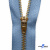 Молнии джинсовые металл т-5, 18 см латунь (YG), цв.-деним (231) - купить в Барнауле. Цена: 22.80 руб.
