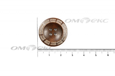 Пуговица деревянная круглая №53 (25мм) - купить в Барнауле. Цена: 3.68 руб.