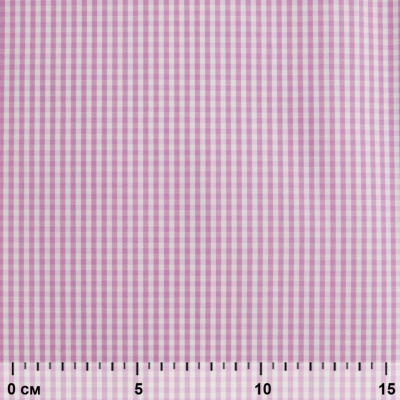 Ткань сорочечная Клетка Виши, 115 г/м2, 58% пэ,42% хл, шир.150 см, цв.1-розовый, (арт.111) - купить в Барнауле. Цена 306.69 руб.