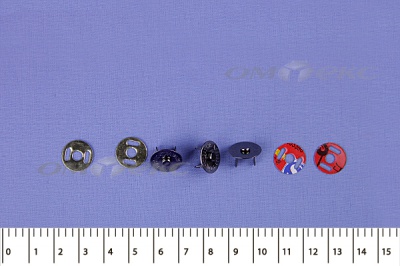 Кнопки магнитные МКМ-02, диам. 18 мм, чёрный никель - купить в Барнауле. Цена: 14.49 руб.