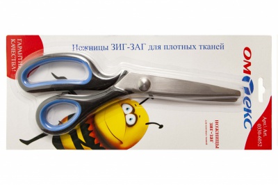 Ножницы арт.0330-6052 "ЗИГ-ЗАГ" 5 мм, для плотных тканей , 9"/ 229 мм - купить в Барнауле. Цена: 740.56 руб.