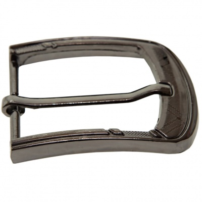 Пряжка металлическая для мужского ремня SC035#3 (шир.ремня 40 мм), цв.-тем.никель - купить в Барнауле. Цена: 43.93 руб.