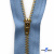 Молнии джинсовые металл т-4, 18 см латунь (YG), цв.-деним (231) - купить в Барнауле. Цена: 21.57 руб.