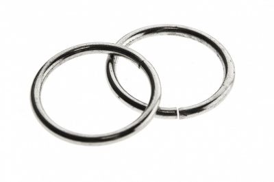 Кольцо металлическое d-15 мм, цв.-никель - купить в Барнауле. Цена: 2.45 руб.