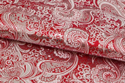 Ткань костюмная жаккард, 135 гр/м2, шир.150см, цвет красный№3 - купить в Барнауле. Цена 441.94 руб.