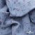 Ткань Муслин принт, 100% хлопок, 125 гр/м2, шир. 140 см, #2308 цв. 69 серо-голубой с цветком - купить в Барнауле. Цена 413.11 руб.