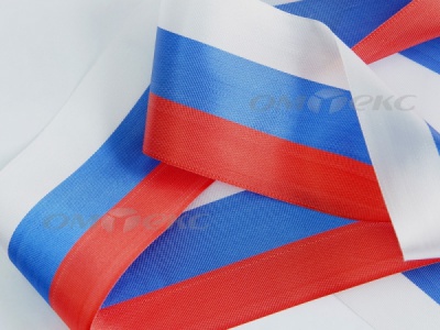 Лента "Российский флаг" с2744, шир. 8 мм (50 м) - купить в Барнауле. Цена: 7.14 руб.