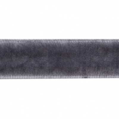 Лента бархатная нейлон, шир.12 мм, (упак. 45,7м), цв.189-т.серый - купить в Барнауле. Цена: 457.61 руб.