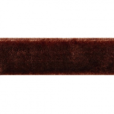 Лента бархатная нейлон, шир.12 мм, (упак. 45,7м), цв.120-шоколад - купить в Барнауле. Цена: 392 руб.