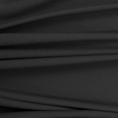 Костюмная ткань с вискозой "Рошель", 250 гр/м2, шир.150см, цвет чёрный - купить в Барнауле. Цена 442.59 руб.