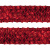 Тесьма с пайетками 3, шир. 35 мм/уп. 25+/-1 м, цвет красный - купить в Барнауле. Цена: 1 308.30 руб.